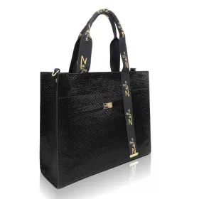   Zellia ZVN22023 Ryz fekete női válltáska 37 × 30 × 12 cm