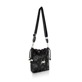   Zellia 25096 D2 fekete női oldaltáska, bucket bag 23 x 19,5 x 7,5 cm