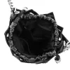 Zellia 26050 fekete virágdíszes vödörtáska, bucketbag 23 x 19,5 x 7,5 cm