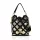 Zellia 26050 fekete-arany virágdíszes vödörtáska, bucketbag 23 x 19,5 x 7,5 cm