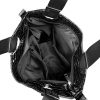 Zellia fekete krokodilbőr mintás női válltáska, crossbody 37 x 33 x 15 cm