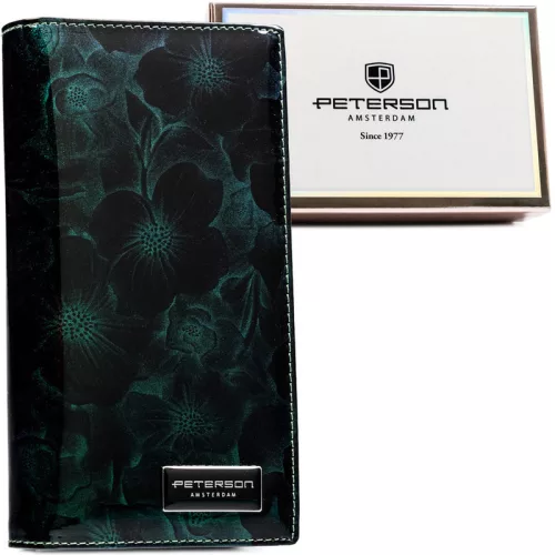 Peterson kék női bőr pénztárca 19 x 10 x 2.5 cm