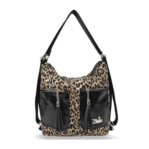 Zellia 24157 női ocelot mintás válltáska, hátizsák 31 x 31 x 13 cm