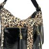 Zellia 24157 női ocelot mintás válltáska, hátizsák 31 x 31 x 13 cm