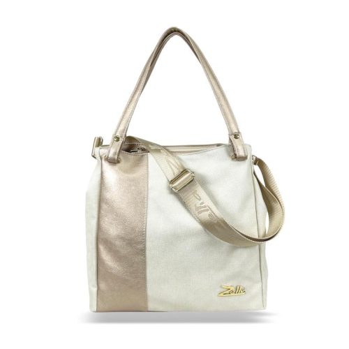 Zellia Zlb248 bézs-arany női válltáska 34 x 31 x 14 cm