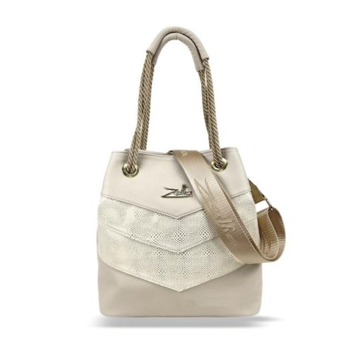 Zellia 24056 bézs- arany női válltáska 29 X 27 X 16 cm