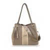 Zellia 24077 taupe női válltáska - Ryz2 - 35 x 30 x 13 cm