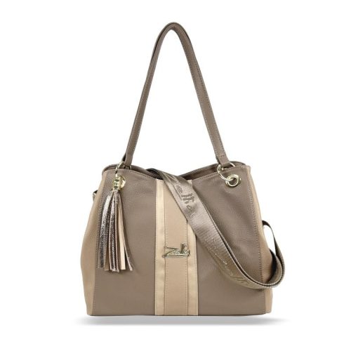 Zellia 24077 taupe női válltáska - Ryz2 - 35 x 30 x 13 cm