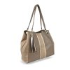 Zellia 24077 taupe női válltáska - Ryz2 - 35 x 30 x 13 cm