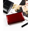 Peterson piros közepesméretű női bőr pénztárca 15,5 x 9,5 cm