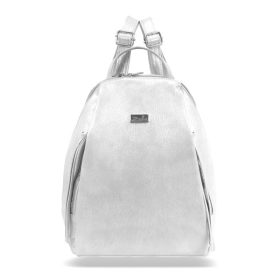   Zellia Zvn24003 Ezüst - Shiny Waves -női hátizsák 34 x 27 x 13 cm