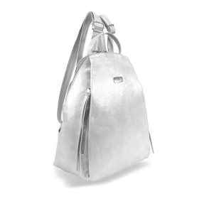   Zellia Zvn24003 Ezüst - Shiny Waves -női hátizsák 34 x 27 x 13 cm