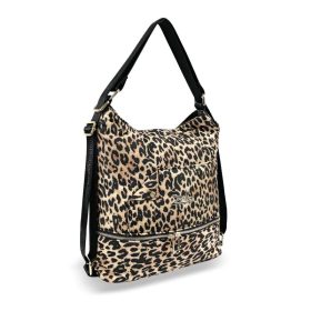   Zellia párduc mintás női válltáska, hátizsák 37 × 37 cm