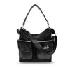 Zellia fekete- párduc mintás női válltáska, crossbody 24156  30 x 28 x 11 cm