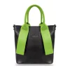 Zellia fekete-zöld női kézitáska 26 × 25 cm