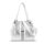 Zellia 24077 fehér-ezüst női válltáska 35 x 30 x 13 cm