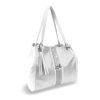 Zellia 24077 fehér-ezüst női válltáska 35 x 30 x 13 cm