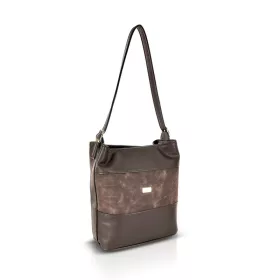   Zellia ZVN26006 Zamsz barna női női válltáska 30 × 27 × 13 cm