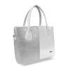 Zellia Td39 ezüst- csillámos női kézitáska 35 x 25 x 11 cm