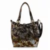 Zellia  Zlb475  Python fekete piton mintás női válltáska, oldalpánttal 34 x 29 x 14 cm