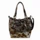 Zellia  Zlb475  Python fekete piton mintás női válltáska, oldalpánttal 34 x 29 x 14 cm