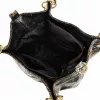Zellia  Zlb475  Python fekete piton mintás női válltáska, oldalpánttal 34 x 29 x 14 cm