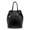 Zellia 24125 fekete-párduc mintás válltáska  30 x 27 x 15 cm