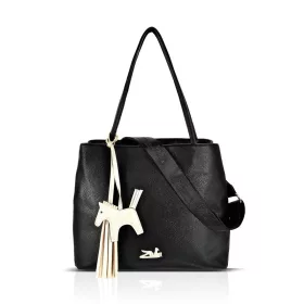 Zellia 26061 Brw fekete női válltáska 35 × 32 × 13 cm