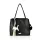 Zellia 26061 Brw fekete női válltáska 35 × 32 × 13 cm