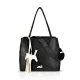 Zellia 26061 Brw fekete női válltáska 35 × 32 × 13 cm