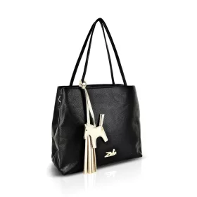Zellia 26061 Brw fekete női válltáska 35 × 32 × 13 cm