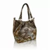 Zellia Zlb475 Python bronz-ezüst női válltáska, oldaltáska 34 x 29 x 14 cm