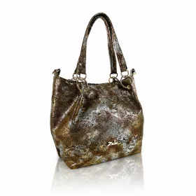   Zellia Zlb475 Python bronz-ezüst női válltáska, oldaltáska 34 x 29 x 14 cm