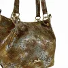 Zellia Zlb475 Python bronz-ezüst női válltáska, oldaltáska 34 x 29 x 14 cm