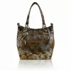 Zellia Zlb475 Python bronz-ezüst női válltáska, oldaltáska 34 x 29 x 14 cm