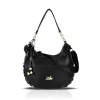 Zellia 26076 Groove fekete-grafit hobo válltáska 40 x 35 x 10 cm