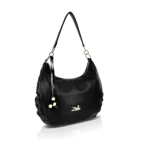   Zellia 26076 Groove fekete-grafit hobo válltáska 40 x 35 x 10 cm