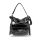 Zellia fekete lakk női válltáska, crossbody  32 x 31 x 11 cm