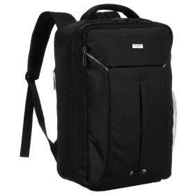   Peterson Ptn Bocian-6408 fekete hátizsák - WizzAir, Ryanair kézipoggyász 40 x 25 x 20 cm