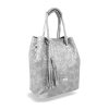 Zellia C200 ezüst, párduc mintázatú női válltáska 33,5 x 28 x 12 cm