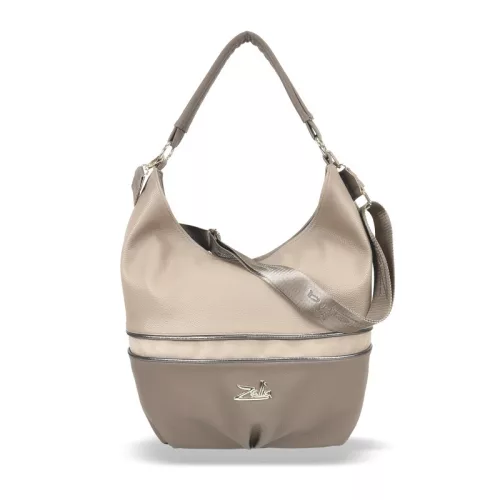 Zellia 21066 taupe női válltáska, oldaltáska 40 x 30 x 15 cm