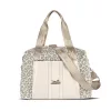 Zellia 24128 Pantera párduc mintás krém-taupe női sporttáska, gymbag 40 × 30 × 19 cm