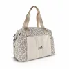 Zellia 24128 Pantera párduc mintás krém-taupe női sporttáska, gymbag 40 × 30 × 19 cm