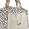 Zellia 24128 Pantera párduc mintás krém-taupe női sporttáska, gymbag 40 × 30 × 19 cm
