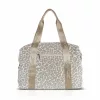 Zellia 24128 Pantera párduc mintás krém-taupe női sporttáska, gymbag 40 × 30 × 19 cm