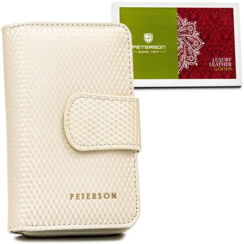 Peterson fehér női bőr pénztárca 12.5 x 8.5 x 3 cm