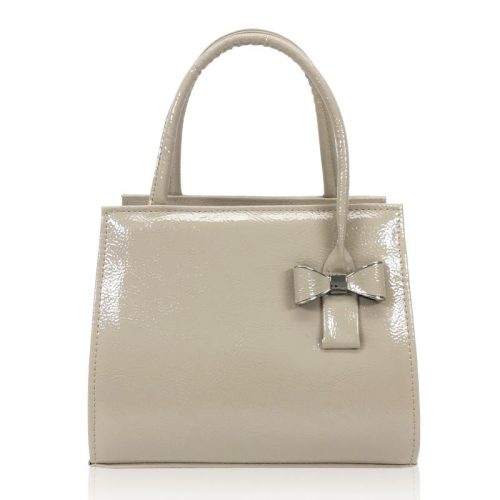 Zellia Zvn22027 női bézs lakk alkalmi kézitáska 23 x 19,5 x 12 cm