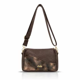 Zellia ZLB479 barna-bronz női oldaltáska 25 × 17 × 9 cm