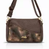 Zellia ZLB479 barna-bronz női oldaltáska 25 × 17 × 9 cm