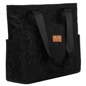   Rovicky R-Tz-01-2387 Black W04 fekete állatmintás shopper táska 30 x 28 x 15 cm